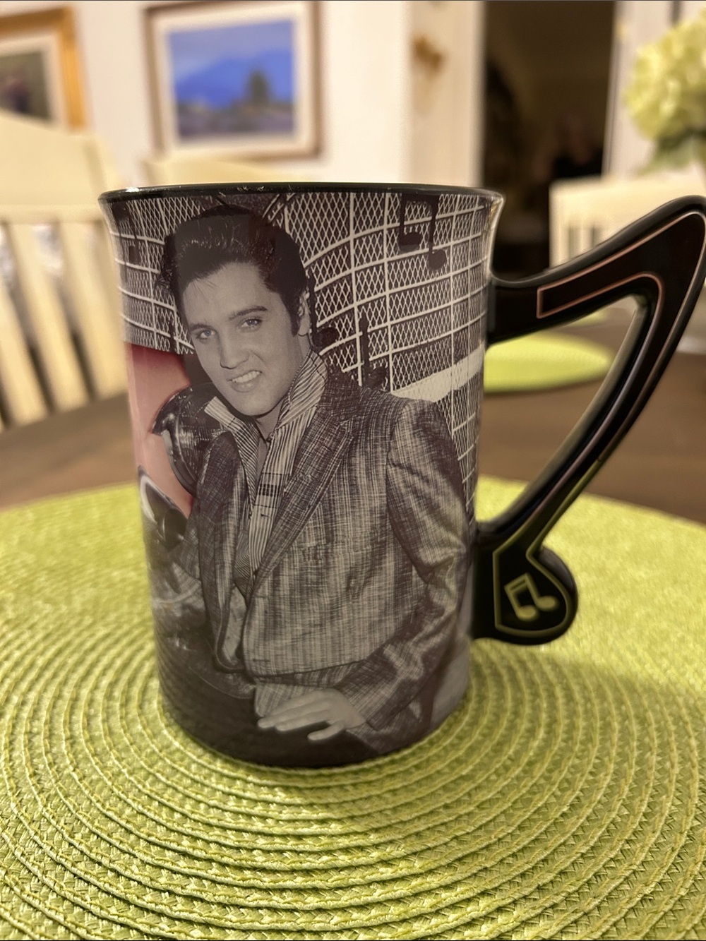 Elvis Presley new with tag beautiful collectible mug. Has signature inside.